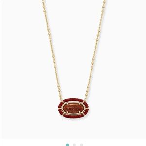 Threaded Elisa Gold Pendant Necklace In Goldstone